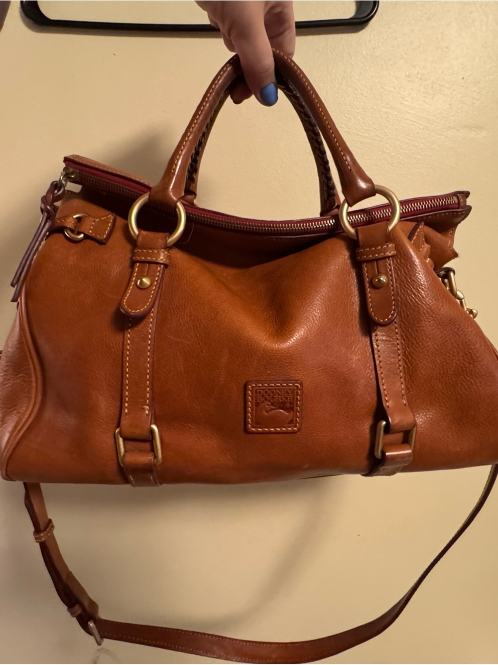 Dooney and Bourke Large Florentine Satchel - Natural (15”)